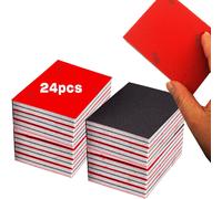 24 Pièces Eponge Poncage¿Grains 1000,Eponge Abrasive De Ponçage Cale a Poncer Kit Papier Abrasif Sec et Humide pour Modèle de Construction Sèche Métal Bois Meubles Papier a Poncer