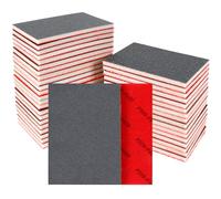 24 Pièces Éponges de Ponçage 500-600 Grain Papier Abrasif Sec et Humide Flexible Eponge Abrasive, Cloisons Sèches, Métal et Peinture