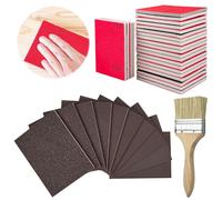 24 Pièces Éponges Papier de Verre, 120-3000 Grains Papier Poncage Sec et Humide, Flexibles Éponge Abrasive, Lavable, Réutilisables, pour Polissage Poncer Cloisons Sèches, Modèle, Métal, Bois, Peinture