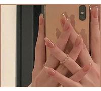 24 Pièces Faux Ongles avec Papillon et Strass, Ongles Press On Amovibles, Décorations d’Ongles Prêtes à Porter (Z003, muticolor)