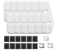 24 Pièces Filtre Fontaine Eau Chat, Filtre Fontaine Chat Comprend 12 filtres à Charbon et 12 Filtres éPonge,Filtres de Remplacement pour Petlibro Fontaine à Eau pour Chat PLWF005/PLWF115