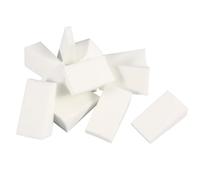 24 Pièces Houppette Triangulaire Blanche en Plastique Latex Coton | Éponge Cosmétique Triangulaire, Toucher Confortable, Lavage et Séchage Faciles, pour Toutes Peaux