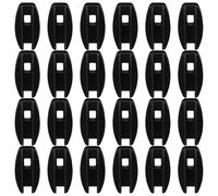 24 Pièces Isolateur D’Angle Plastique Noir à Visser | Fente de 14mm, Barrière L’humidité, Fixation Rapide sur Poteaux Métalliques ou Piquets de Clôture