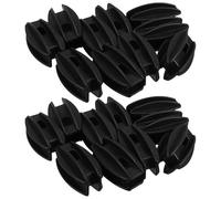 24 Pièces Isolateur de Clôture Électrique en Plastique Noir 14mm