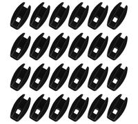 24 Pièces Isolateur de Clôture Électrique Noir en Plastique