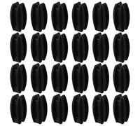 24 Pièces Isolateur de Poteau de Tube Noir en Plastique | Fente 14mm, Fixation Autotaraudeuse, Prévention des Courts-circuits, Compatible Poteaux Bois, Tiges et Tubes