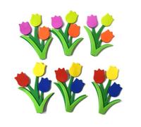 24 pièces Kit d'Autocollants Fleurs 3D EVA DIY pour Garçon Fille | Décor Mural Floral, Assemblage Facile, Activité Créative en Classe la Maison, Adapté aux Albums et Cahiers