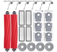 24 Pièces Kits d'accessoires pour Roborock QV 35A / QV 35S /Qrevo S Pro | Accessoires avec 2 Brosse Principale, 4 Filtres, 6 Sacs à poussière, 4 Serpillière, 6 Brosse Latérale
