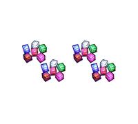 24 Pièces LED Étanche Glaçon Coloré Clignotant Rapide Lueur dans le Noir S'Allume pour Bar Club Boisson Fête Décoration B