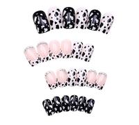 24 Pièces Léopards Élégants Imprimement Presse Sur Les Ongles De Faux Ongles Avec Des Accessoires Pour Un Jeu De D'application Facile À Usager Tous Les Jours