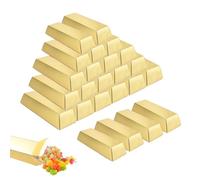 24 Pièces Lingot D'or Boîte Bonbon, DEANKEJI Ballotin Chocolat Vide, Boîte Bonbon Anniversaire, 14,5 x 5 x 3 cm, pour Festivals, Anniversaires, Mariages, Célébrations