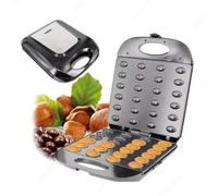 24 Pièces Machine À Biscuits Aux Noix, 1400 W Machine À Gâteaux Aux Noix Électrique, Support De Chauffage Double Face, Avec Revêtement Antiadhésif Et Voyant Lumineux, Machine À Biscuits Électrique