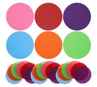 24 Pièces Marqueurs Ronds de Tapis pour Garçon et Filles 10cm | Fixation et Retrait Faciles, pour Maternelle et Séances D'entraînement, Favorise Cognition et Motricité