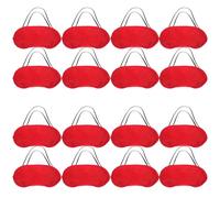 24 Pièces Masque de Sommeil Occultant Rouge en Polyester