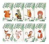 24 Pièces Mini Blocs-Notes Créatures des Bois, Faveurs de Fête d'Animaux de Forêt Carnets Minuscules en Spirale Remplisseurs de Sacs Cadeaux de Pinata Prix de Récompense Salle de Classe