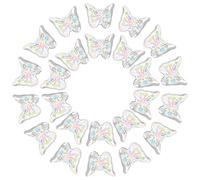 24 Pièces Mini Griffes à Cheveux Petite Pince à Cheveux Papillon Mini Pince à Griffe de Cheveux Mini Clip à Cheveux Papillon Mignon pour Filles, 0,79 x 0,59 Pouce (Blanc Transparent)