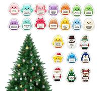 24 Pieces Mini Motivational Figurines - 2D Acrylic Advent Ornaments | Advent Ornaments - 2D Acrylic Countdown Positive Tree Ornament Set Features 24 Inspiring Characters For Daily Cheer