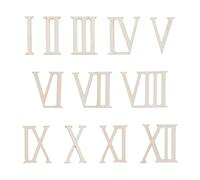 24 Pièces Morceaux de Bois Brut Chiffres Romains 7cm