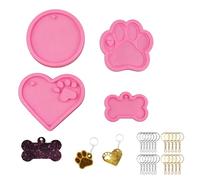 24 Pièces Moules en Résine pour Porte-Clés, Moule en Silicone pour Porte-Clés, Moules en Résine pour Porte Clés, Convient aux Breloques de Lettre, Décoration de Pendentif Bricolage