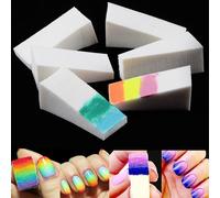 24 Pièces Nail Art Dégradé Couleur Estampage Ensemble Éponge Gel Vernis Vernis 3d Image Bricolage Transfert Doux Triangle Coloriage Timbre Mousse Kit
