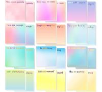 24 Pièces Notes Autocollantes,720 Feuilles Couleur Notes Adhésives,Notes Autocollantes Colorées Avec Lignes,Feuilles Notes Autocollantes Pour Book Etudiants Lecture Bureau