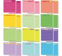 24 Pièces Notes Autocollantes,720 Feuilles Couleur Notes Adhésives,Notes Autocollantes Colorées Avec Lignes,Feuilles Notes Autocollantes Pour Book Etudiants Lecture Bureau