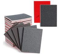 24 Pièces Papier A Poncer, Papier Abrasif Grain P180-P3000, Eponge Poncage Flexible, Réutilisable Eponge Abrasive Lavable pour Le Bois, Le Métal, Le Polissage des Murs