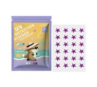 24 pièces Patchs UV Pour Crème Solaire - Détection UV autocollants pour écran solaire Patch de détection - Autocollant UV à détection SPF 24 points utocollants de rappel de protection solaire