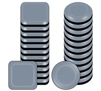 24 Pièces Patins de Meubles Kit, Glissières de meubles, patins autocollants pour Faciliter le Déplacement et Protéger le Sol(12 ronds, 19mm + 12 carrés, 20mm)