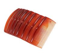24 Pièces Peigne de Coiffure 27 Dents en Plastique | Lot de Peignes Couleur Café, Léger pour Mèches Latérales, Usage Salon et Coiffage Quotidien