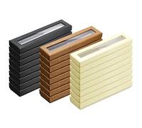 24 Pièces Pen Gift Box Empty Cases Avec Clear Lid Display Pour Christmas Packing (Noir, Beige, Bronze)