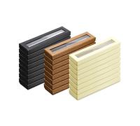 24 Pieces Pen Gift Box Empty Pen Cases Avec Clear Lid Pen Display Pour Christmas Gift Packing (Noir, Beige, Bronze)