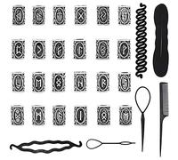 24 Pièces Perles de Cheveux de Barbe, Viking Barbe Perle, Alliage Dreadlock Perles, Perles de Rune Viking Nordiques Kit de Perles pour Tressage de Cheveux Bracelet Pendentif Collier Bricolage