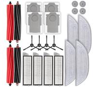(24 pièces) Pièces de rechange pour Roborock S8 MaxV Ultra, S8 Max Ultra aspirateur robot, kit d'accessoires, 4 brosses rotatives, 8 serpillères, 4 sacs à poussière, 4 filtres HEPA 4 brosses latérales