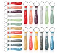 24 Pièces Porte-Clés de Motivation en Silicone,Porte-Clés Bracelet de Motivation,Porte-Clés Citation Inspirante,Cadeau pour Remercier Collègues, Adolescents, Professeurs (12×1.2CM,12 Modèles)