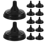 24 Pièces Porte-drapeau Miniature en Plastique Noir | Base Compacte pour Petits Étendards Nationaux, Présentation Rapide Lors de Réunions, Conférences, Fêtes et Événements