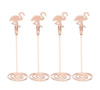 24 Pièces Porte-numéros de Table en Métal Flamant Rose, Porte-cartes de Place pour Table de Fête de Mariage, Porte-photos Support pour Cartes de Nom Photo Mémo de Menu
