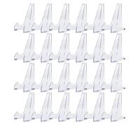 24 Pièces Présentoir Acrylique,Support de Cadre Cartes Assiette Display en Livre Photo Presentoir Collection Cubique Chevalet Decorative,pour Jeu Pokémon Carte Medaille Monnaie Mini Tableau Poser