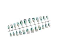 24 Pièces Press De Noël Sur Les Clous Couvertures Complètes Faux Avec Un Bâton D'arbre Vert Festif Pour Les Accessoires De Ongles Du Nouvel An