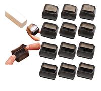 24 Pièces Protection Pied De Chaise Silicone, Patin De Chaise, Protections De Sol En Silicone Pieds De Chaise Avec Patins En Feutre, Pour Sols En Bois Dur Et Carrelage (Rectangulaire L,Noir)