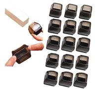 24 Pièces Protection Pied De Chaise Silicone, Patin De Chaise, Protections De Sol En Silicone Pieds De Chaise Avec Patins En Feutre, Pour Sols En Bois Dur Et Carrelage (Carré S,Noir)