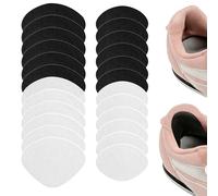 24 Pièces Réparation de Talon Chaussure Patch, 12 Paires Coussinets de Talons, Auto-Adhésif Protege Talon Chaussure, Chaussures Cuir, Talons Hauts, Protection Intérieure talons(Noir, Blanc)