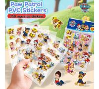 24 pièces/set Cartes décoratives et rubans washi avec personnages de chiens mignons, Rubble, Chase, Rocky, Zuma, Skye, Everest, Tracker, Tuck, Ella, Rex, WildCat, Liberty, en matériau PVC. Autocollant