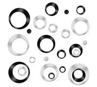 24 Pièces Stickers Miroir a Coller Acrylique Rond Stickers Muraux Amovible Autocollant Miroir Adhésif Mural Autocollant Stickers Muraux pour Salon Chambre Décor À La Maison Stickers Salle de Bain