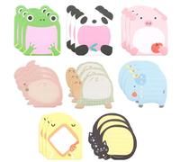 24 Pièces Sticky Notes, 8 × 5.4 cm Feuillets Autocollants, 8 Animaux au Choix Notes Autocollantes, 20 Feuilles par Livre Notes Autocollantes Kawaii pour Enfants