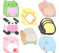 24 Pièces Sticky Notes,Notes Autocollantes 8 Animaux Au Choix,Feuillets Autocollants 8 × 5.4 Cm,Notes Autocollantes Kawaii 20 Feuilles Par Livre Pour Notes Réfrigérateur,Enfants