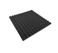 24 pièces Studio mousse acoustique éponge pyramide insonorisation isolation phonique haute densité panneaux muraux d'insonorisation Pour l'atténuation du son(Black,Normal Density)