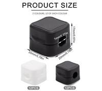 24 Pièces Support de Câble Magnétique Autocollant Clips de Gestion de Câbles Magnétiques Auto-Adhésif Organisateur de Câble Magnétique pour Bureau Maison Voiture Cable Management (Blanc,Noir)