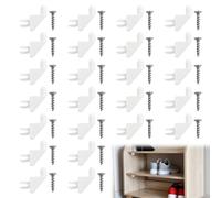 24 Pièces Support Etagère,Taquet Etagere101558 Compatible avec IKEA PAX KOMPLEMENT,Rechange Taquet étagère Fixation,Supports de Tablette pour Armoire, Blancs