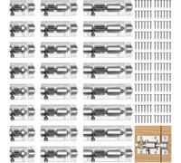 24 Pièces Targette De Porte,Verrou Targette Porte En Acier Inoxydable Avec 144 Vis,Loquet Portail Coulissant,Convient Pour Portes De Jardin,Salles De Bains,Remises (3 Tailles)